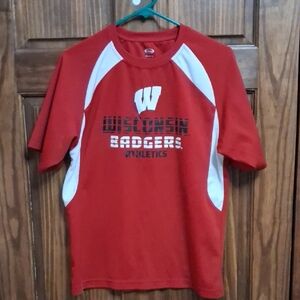 Wisconsin Badgers Red Kids Athletic Tee